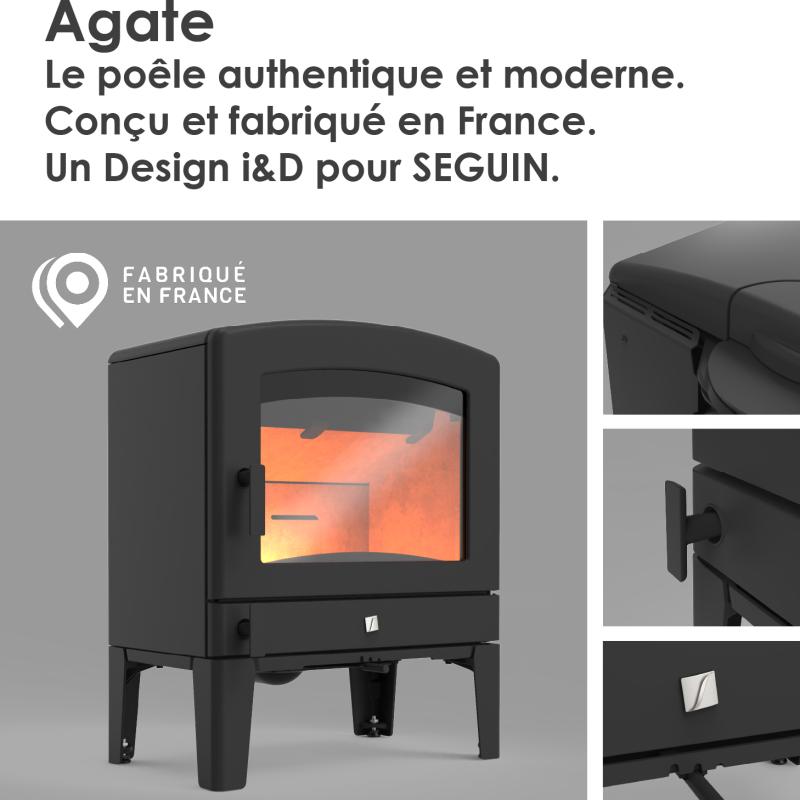 Agate, le nouveau poêle à bois imaginé et conçu par i&D pour SEGUIN
