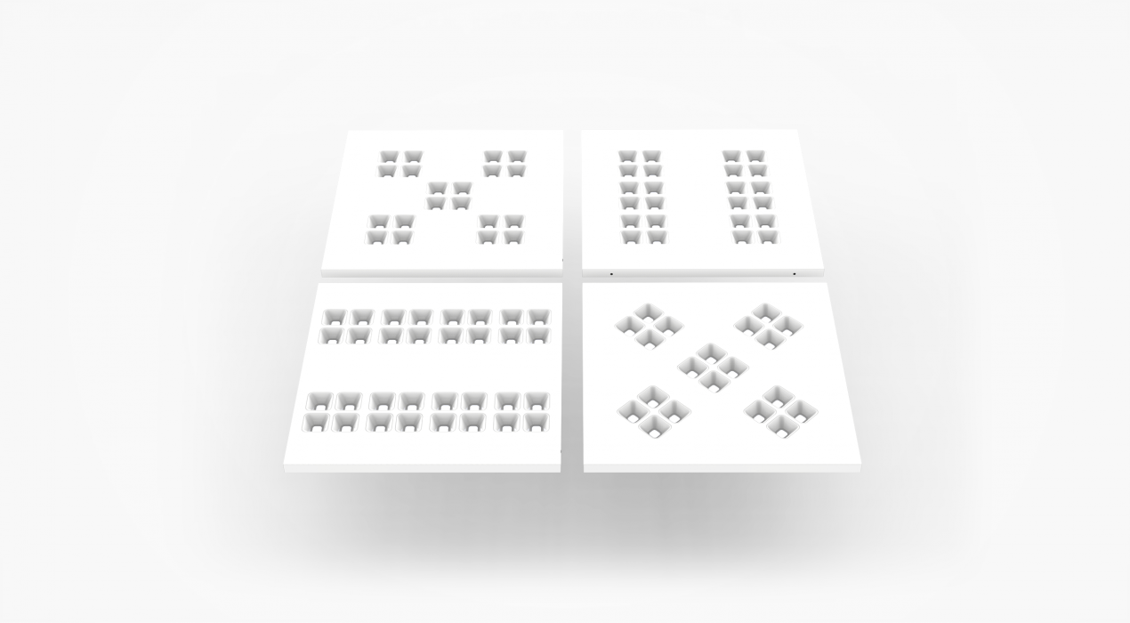 Product design of the Pix'L ceiling light range - Dietal