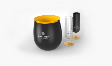 Seau à Champagne Vintage Veuve Clicquot - Plastique Dur Design - Fabriqué En France - Années 20ème