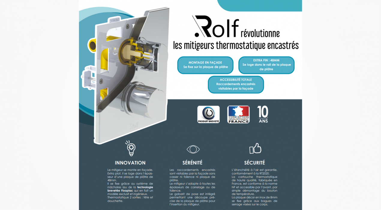 i&d a réalisé le design produit de toute une gamme de mitigeurs encastrés - Rolf